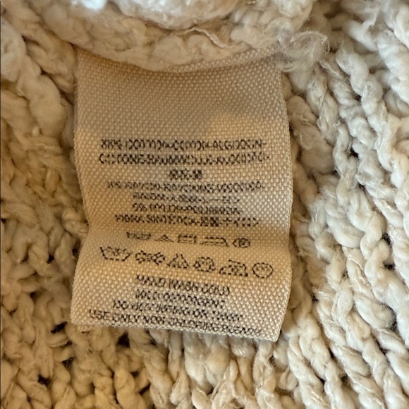 Free People cotton Cream Cropped knit Sweater — small - Picture 6 of 6